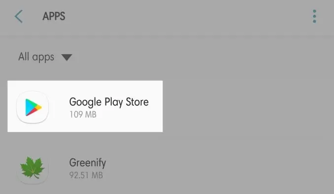 pilih menu ‘Google Play Store’