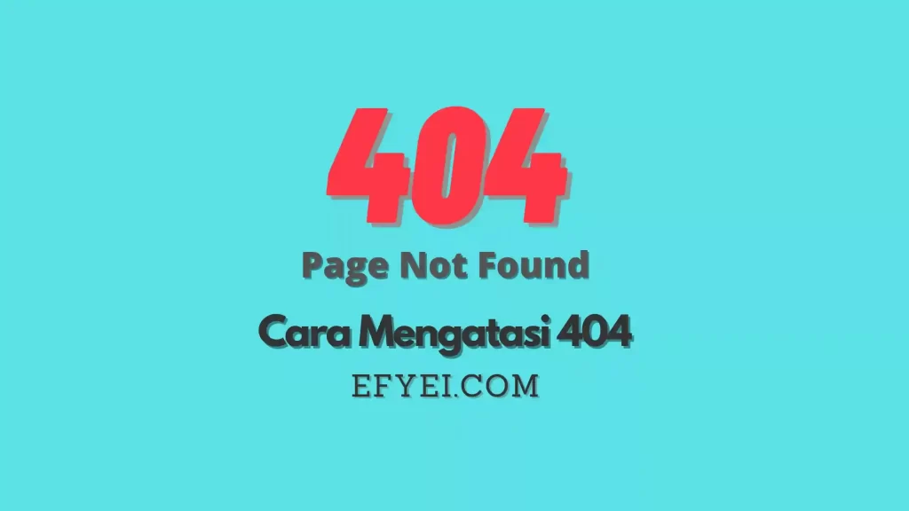 Cara Mengatasi 404 di Blogger