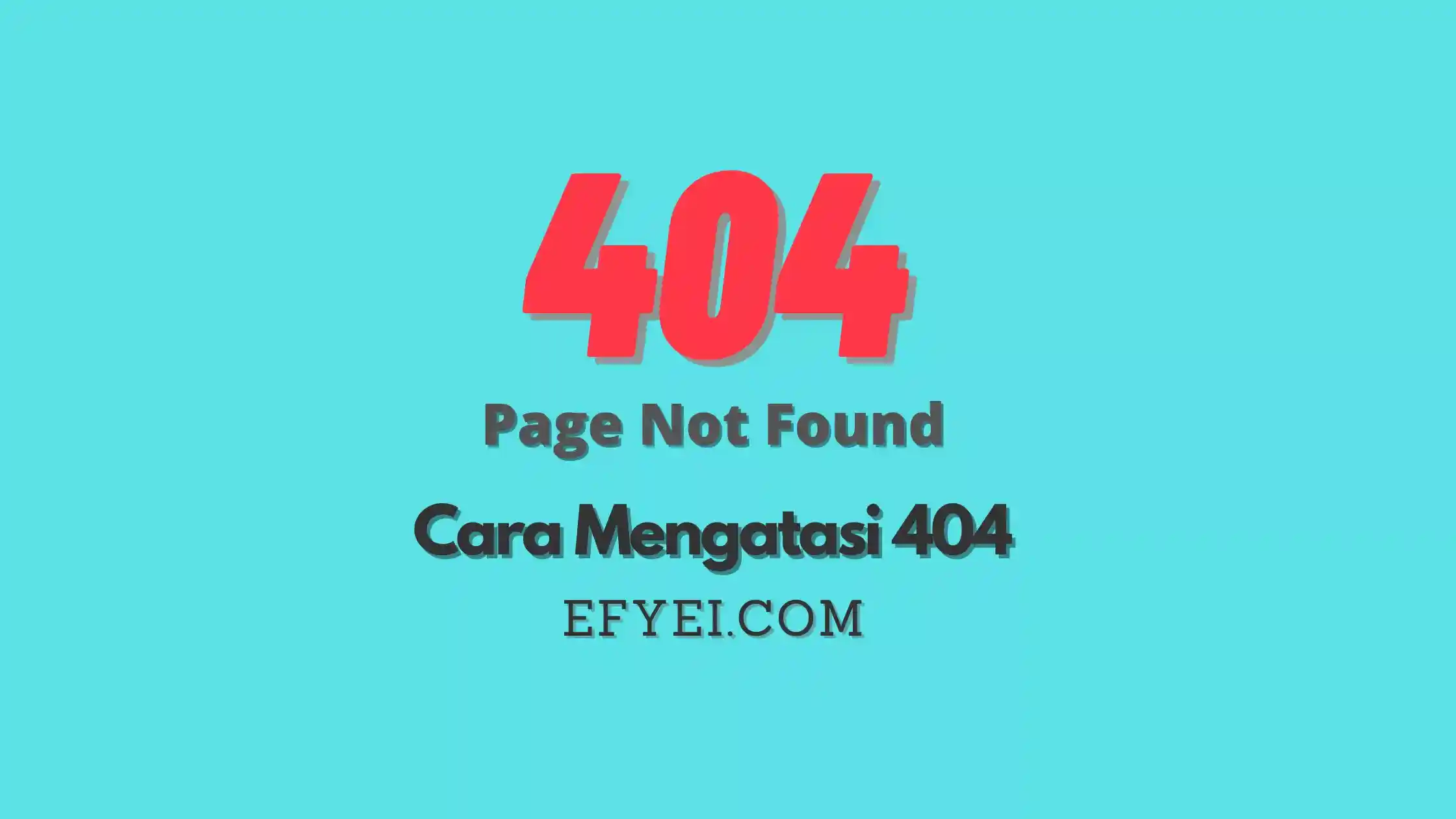 Cara Mengatasi 404 di Blogger